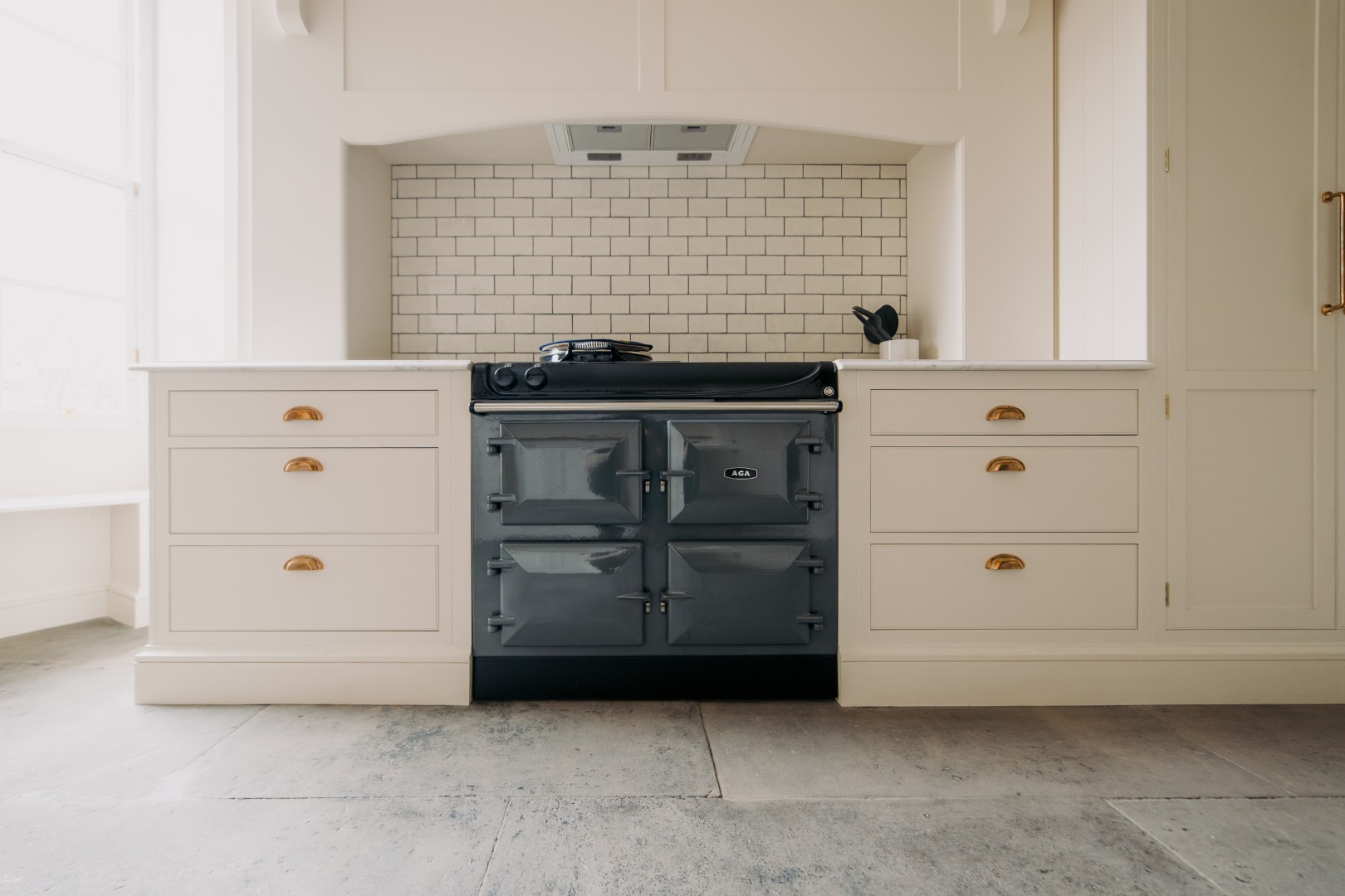 Modern kitchen with classic Aga cooker