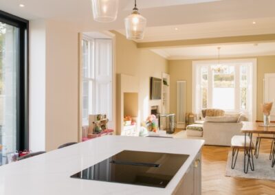 Modern kitchen with elegant design features.